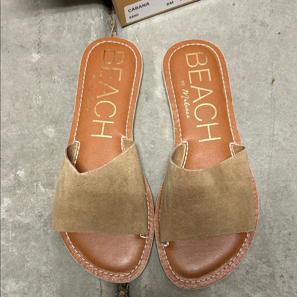Tan Slide Sandals from Matisse